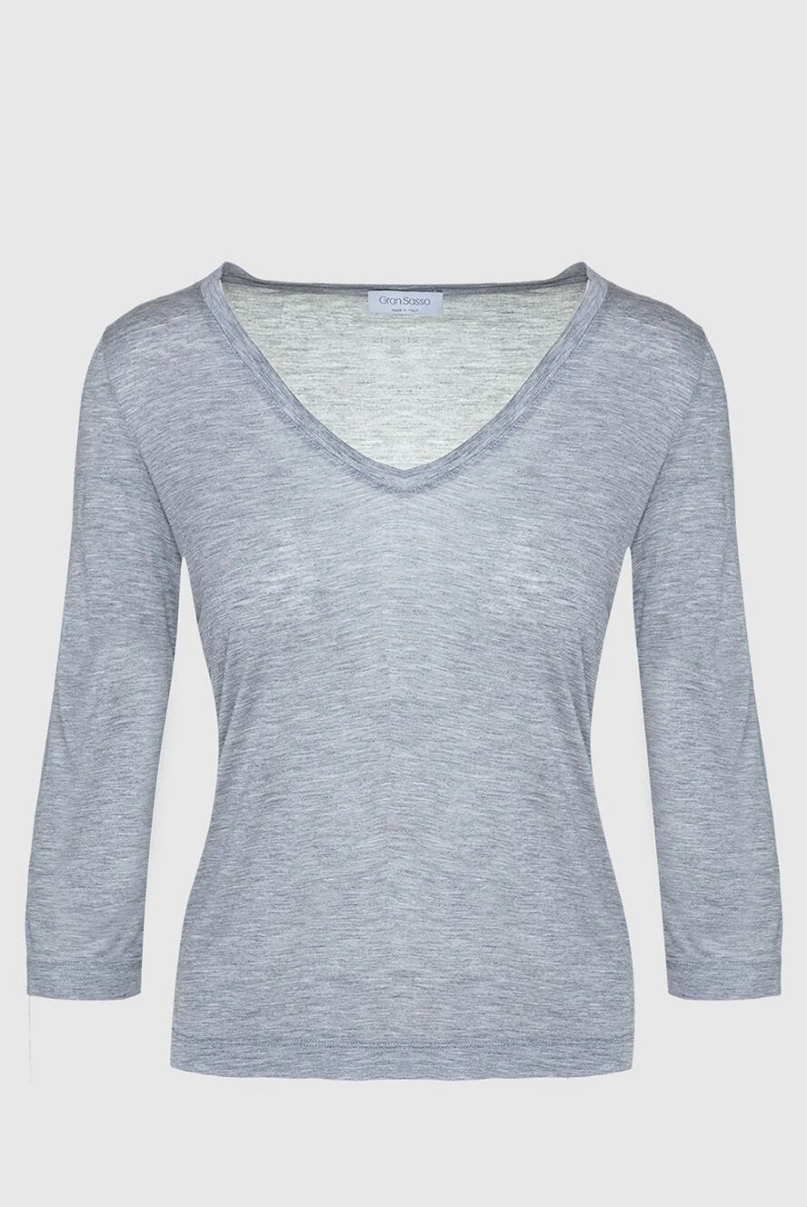 Gran Sasso woman gray silk t-shirt for women купить с ценами и фото 135892 - photo 1