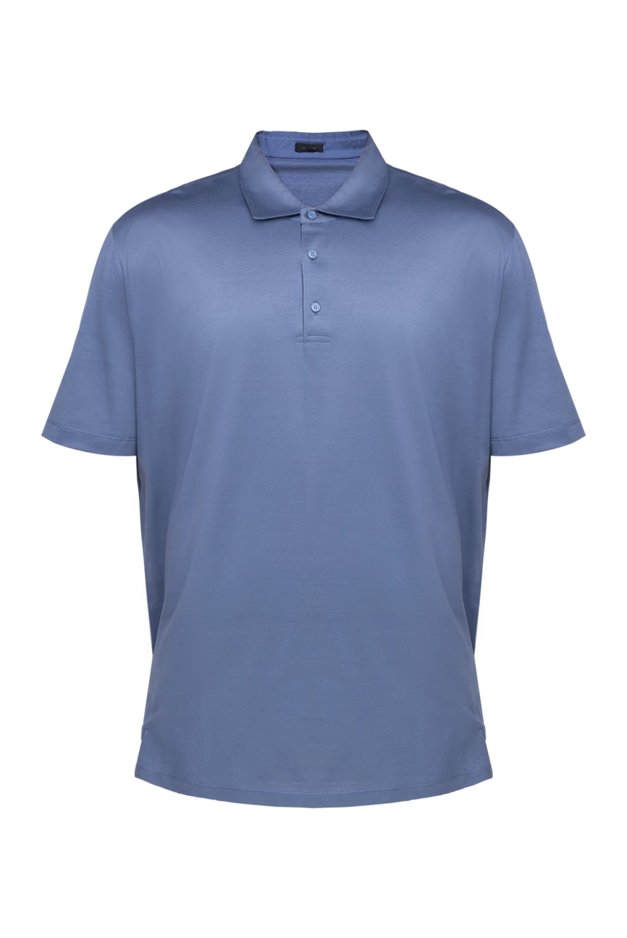 Pal Zileri man cotton polo blue for men купить с ценами и фото 136151 - photo 1