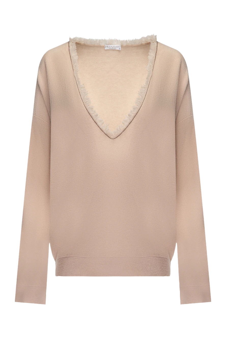 Brunello Cucinelli woman pink cashmere jumper for women купить с ценами и фото 136160 - photo 1