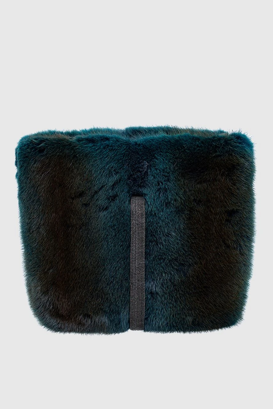 Brunello Cucinelli woman blue fur bag for women купить с ценами и фото 136268 - photo 1