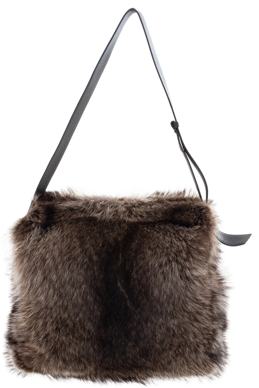 Brunello Cucinelli woman brown fur bag for women купить с ценами и фото 136573 - photo 1