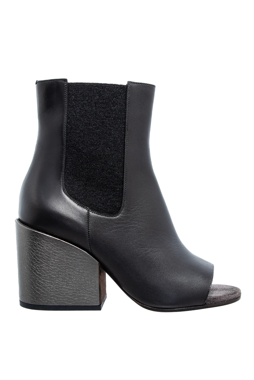 Brunello Cucinelli woman black leather ankle boots for women купить с ценами и фото 136599 - photo 1