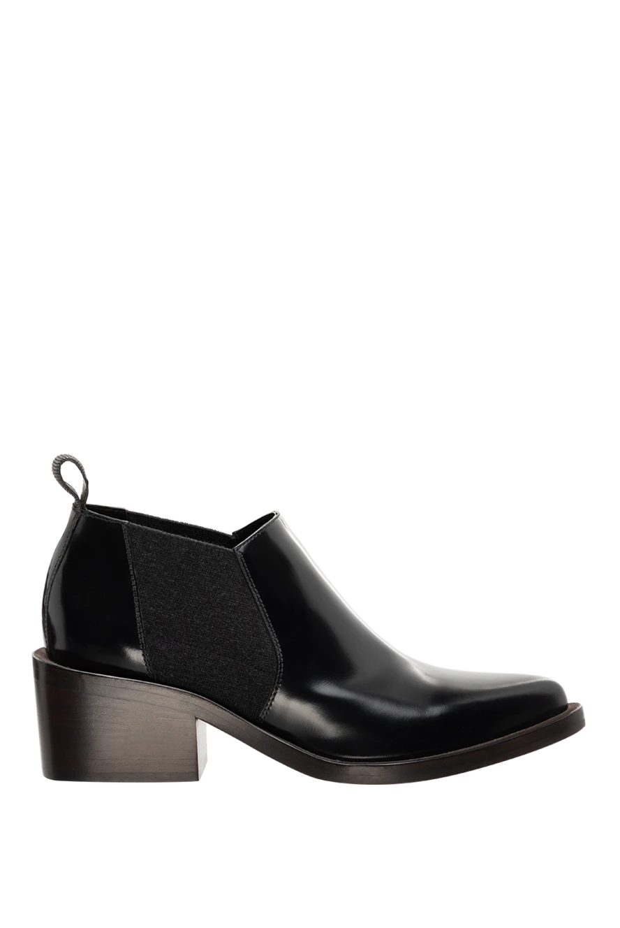 Brunello Cucinelli woman black leather boots for women купить с ценами и фото 136618 - photo 1