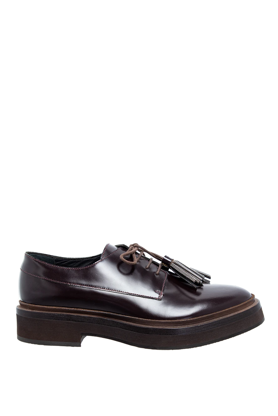 Brunello Cucinelli woman brown leather shoes for women купить с ценами и фото 136619 - photo 1