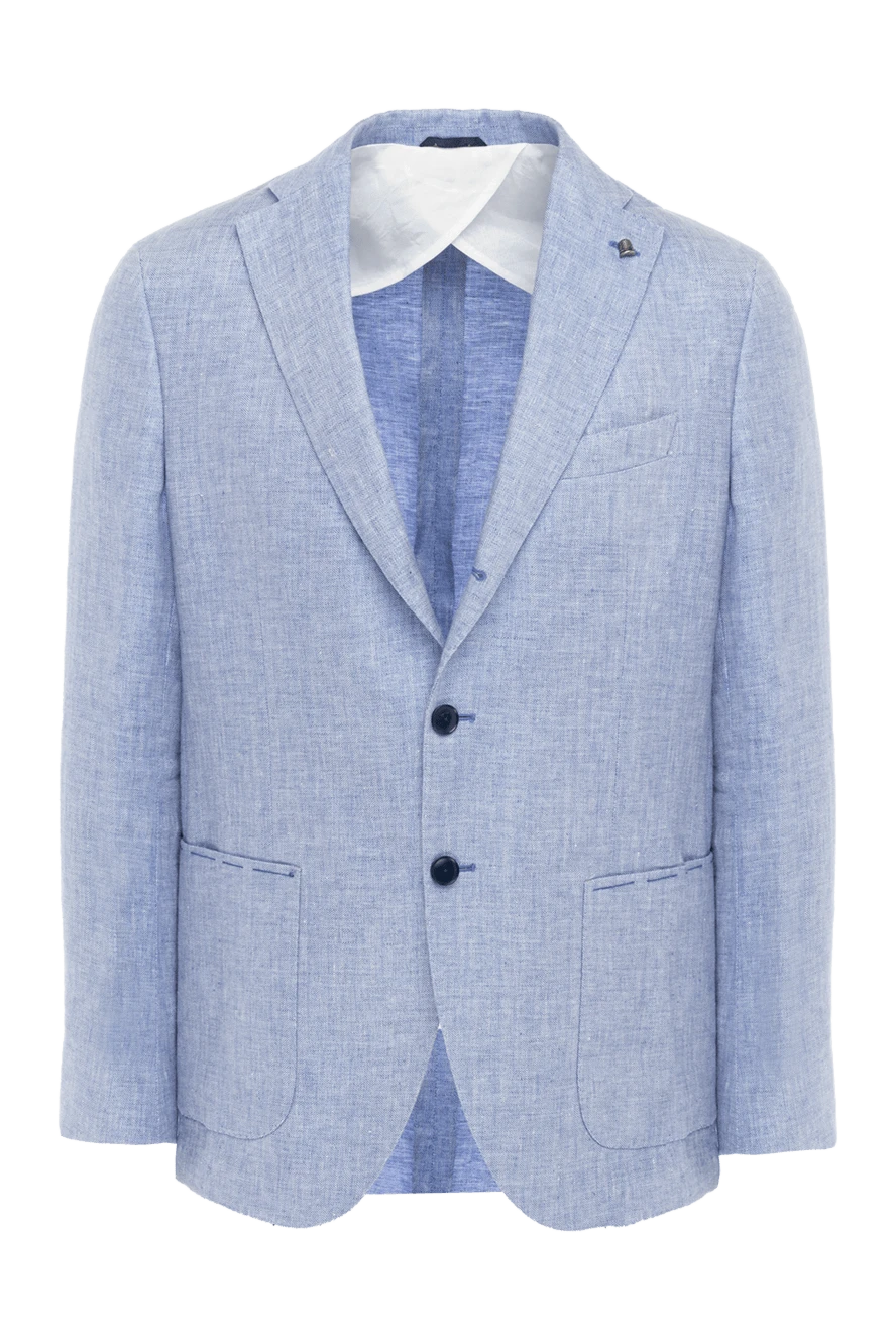 Sartoria Latorre man blue linen jacket for men купить с ценами и фото 136700 - photo 1