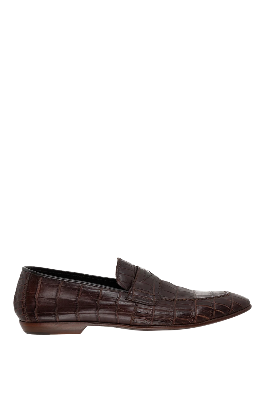 Tornese man brown crocodile leather loafers for men купить с ценами и фото 136719 - photo 1