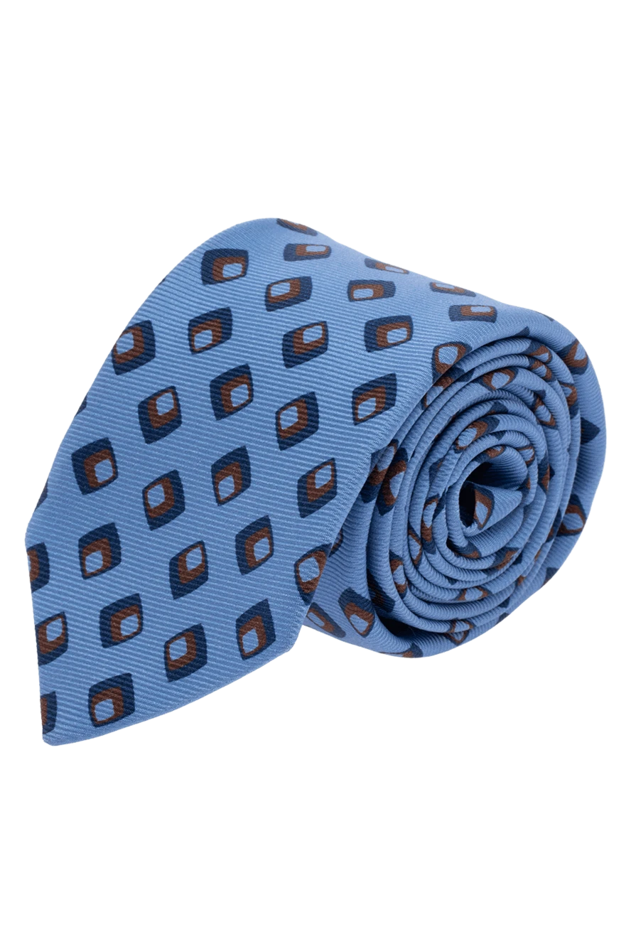 Kiton man blue silk tie for men купить с ценами и фото 136771 - photo 1