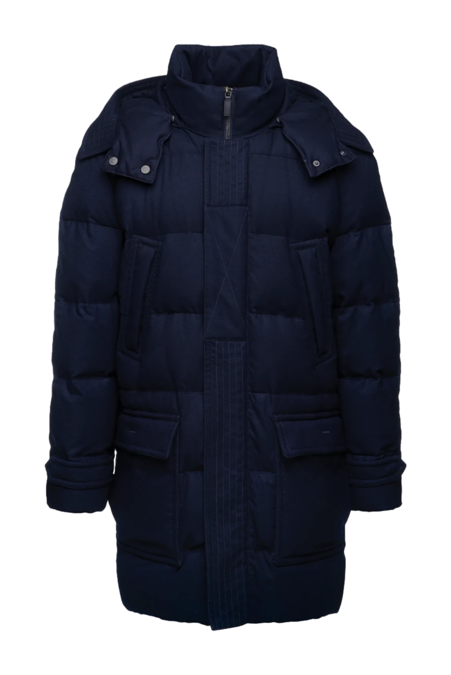 Canali man down jacket men's wool blue купить с ценами и фото 136795 - photo 1