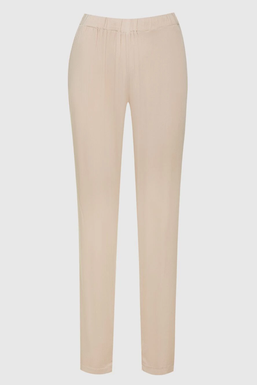 Casheart woman beige viscose trousers for women купить с ценами и фото 136809 - photo 1