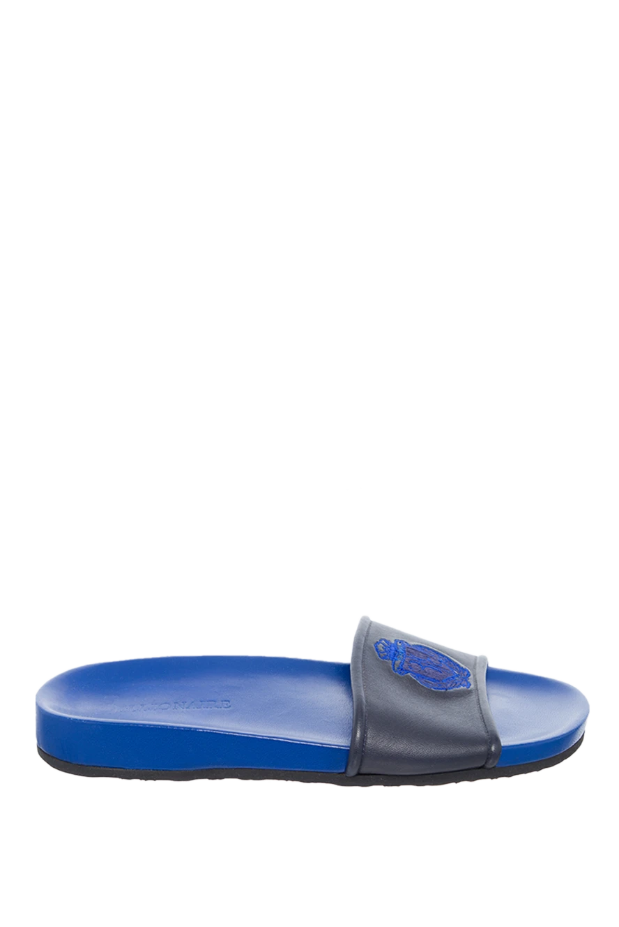 Billionaire man blue leather slippers for men купить с ценами и фото 136911 - photo 1