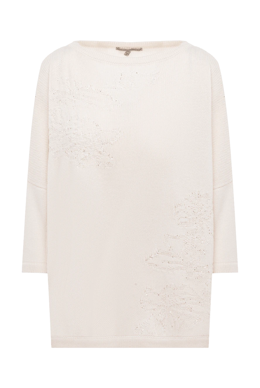 Ermanno Scervino woman white viscose jumper for women купить с ценами и фото 136928 - photo 1