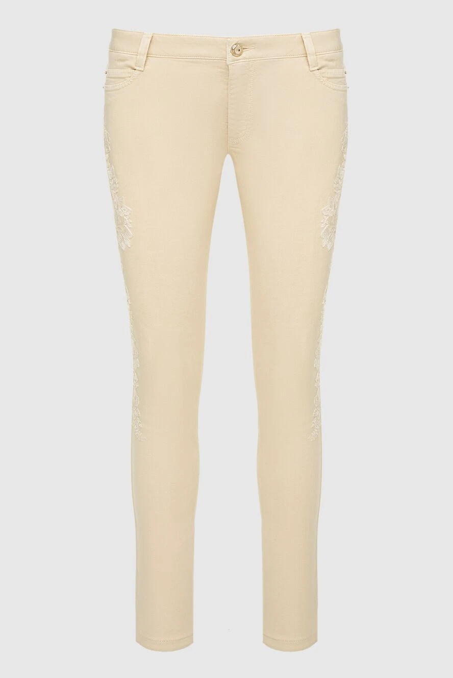 Ermanno Scervino woman beige cotton jeans for women купить с ценами и фото 136935 - photo 1