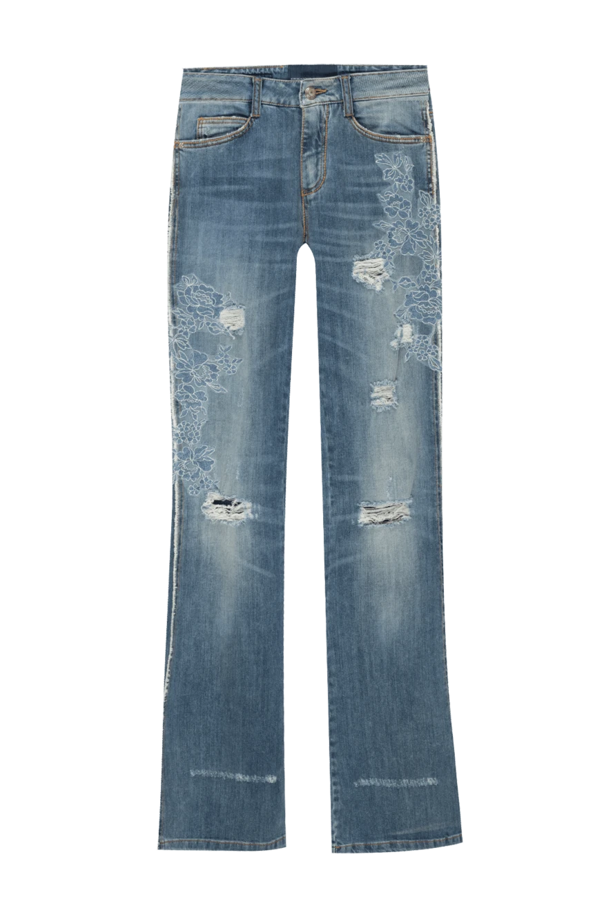 Ermanno Scervino woman blue cotton jeans for women купить с ценами и фото 136936 - photo 1