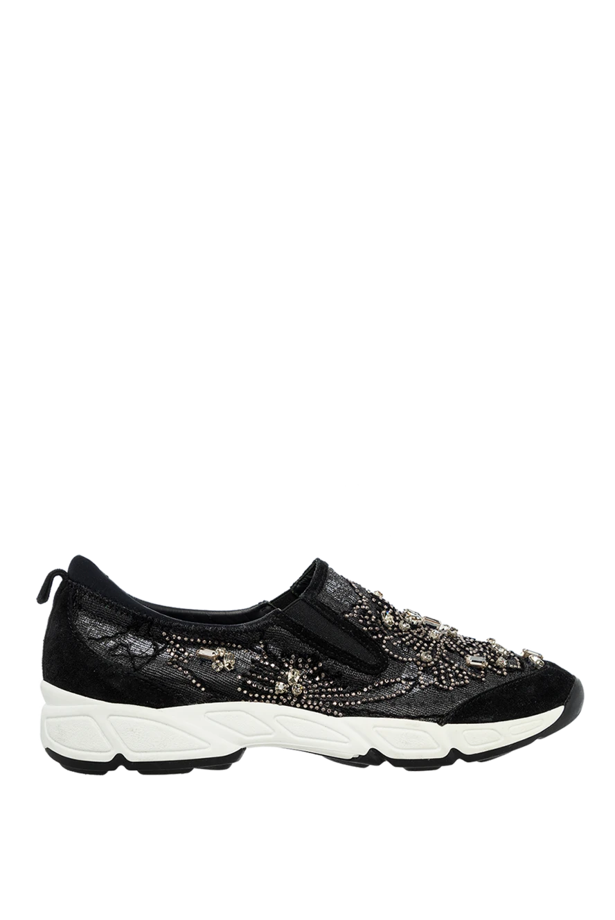 Ermanno Scervino woman black leather sneakers for women купить с ценами и фото 136937 - photo 1