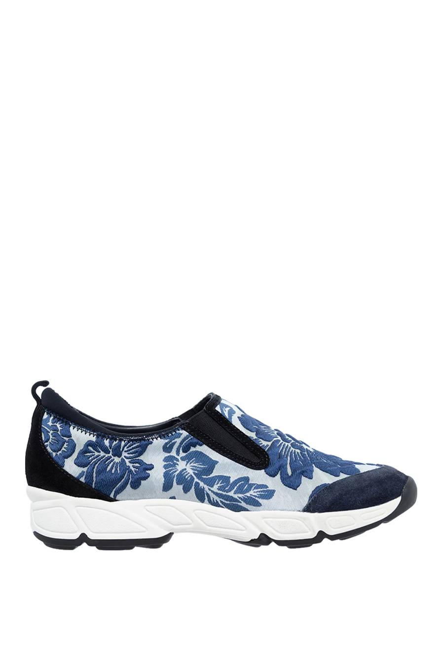 Ermanno Scervino woman blue leather sneakers for women купить с ценами и фото 136940 - photo 1