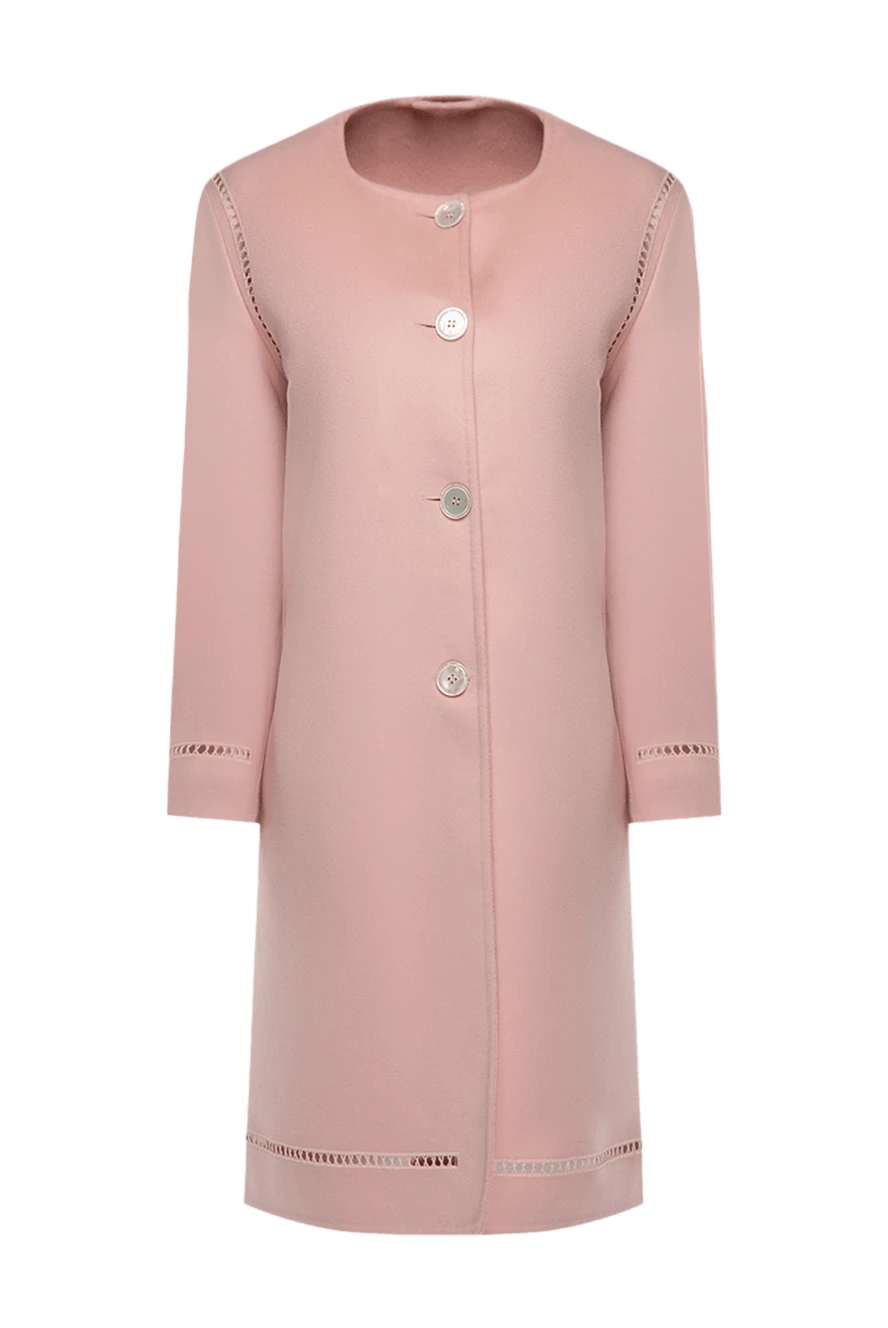 Ermanno Scervino woman women's pink wool coat купить с ценами и фото 136952 - photo 1