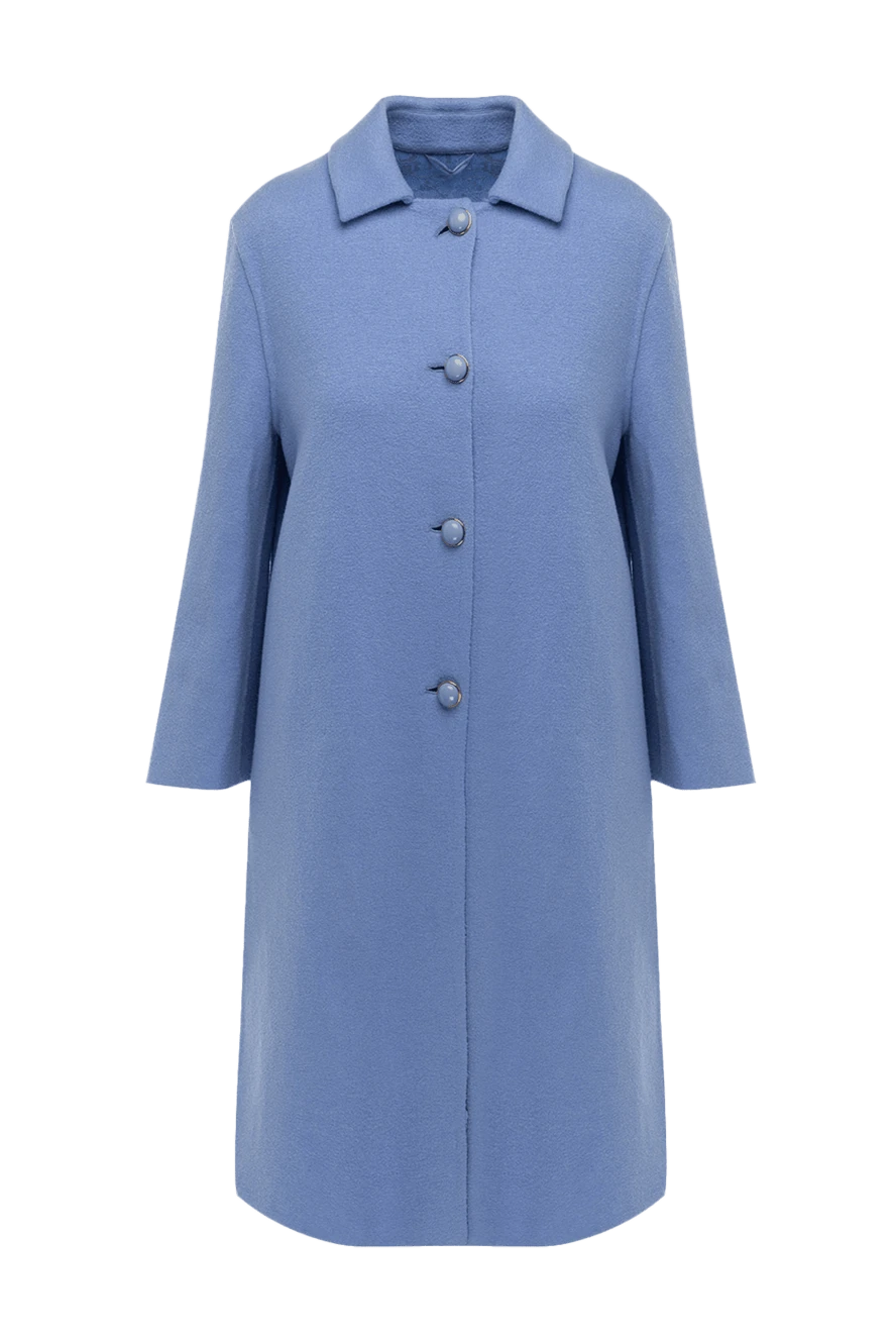 Ermanno Scervino woman women's blue coat купить с ценами и фото 136957 - photo 1