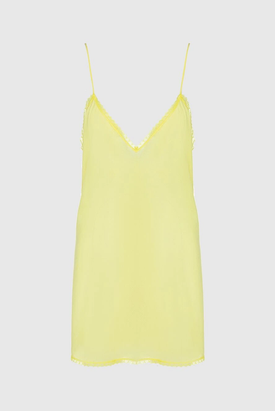 Ermanno Scervino woman women's yellow cotton top купить с ценами и фото 136958 - photo 1