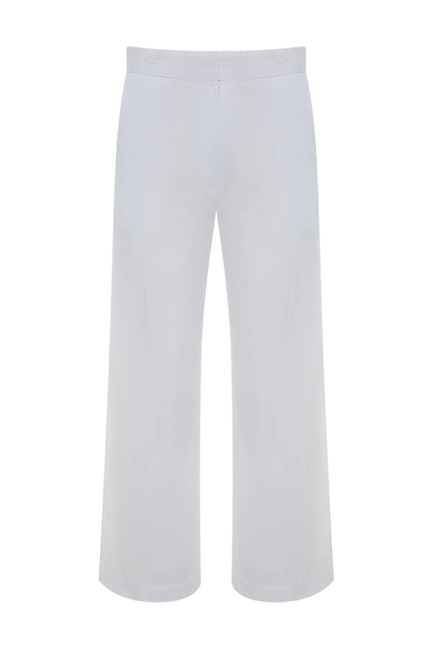 Ermanno Scervino woman white cotton trousers for women купить с ценами и фото 136966 - photo 1