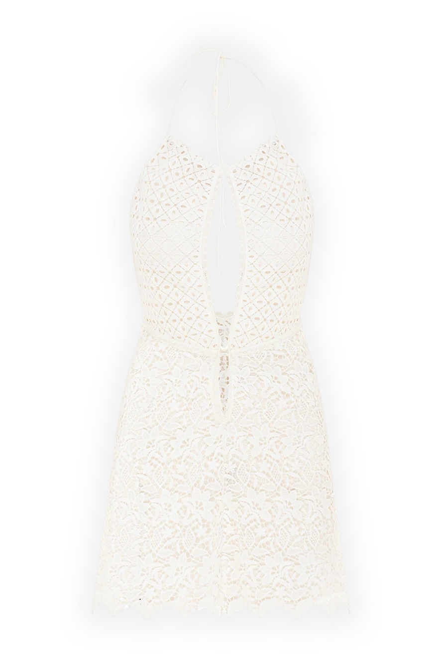 Ermanno Scervino кесілген және шілтерлі ақ түсті ұзын мақтадан жасалған жота 136968 - фото 1