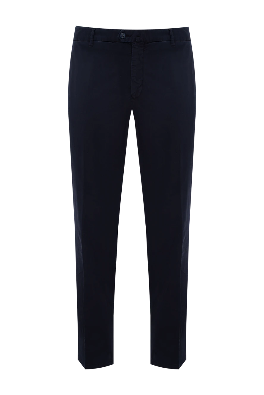 Lubiam man blue cotton trousers for men купить с ценами и фото 136985 - photo 1