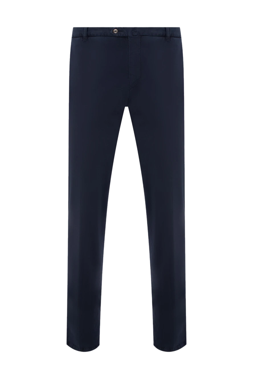 Lubiam man blue cotton trousers for men купить с ценами и фото 136986 - photo 1