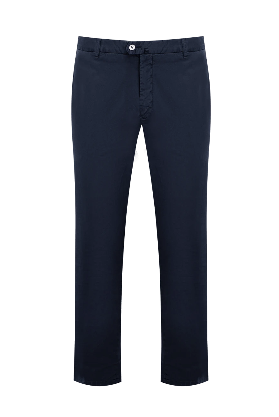 Lubiam man blue cotton trousers for men купить с ценами и фото 136989 - photo 1