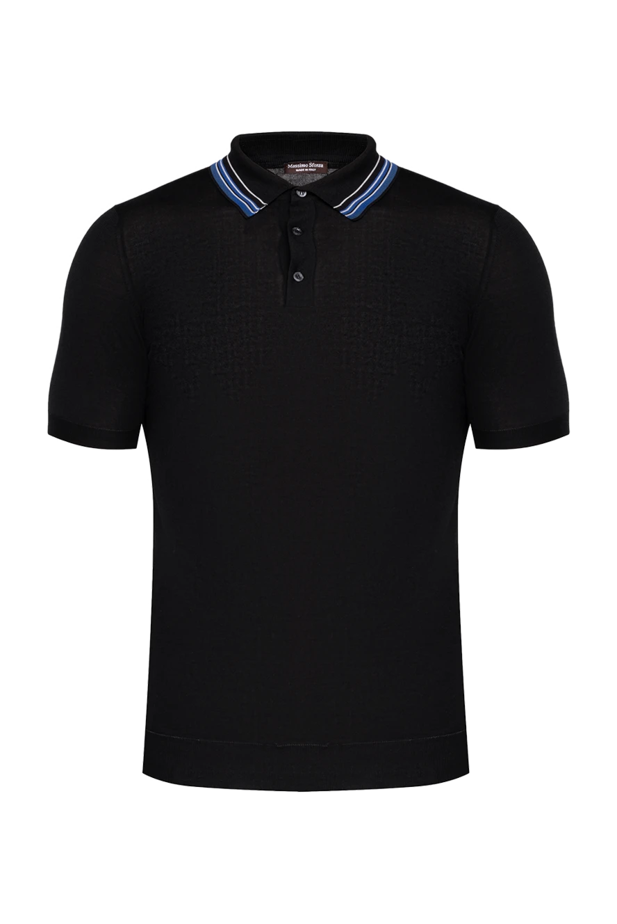 Massimo Sforza man cotton and silk polo black for men купить с ценами и фото 137014 - photo 1