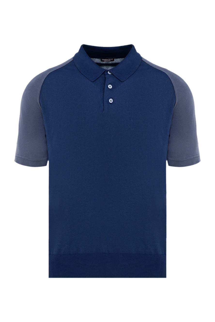 Massimo Sforza man cotton, silk and wool polo blue for men купить с ценами и фото 137041 - photo 1