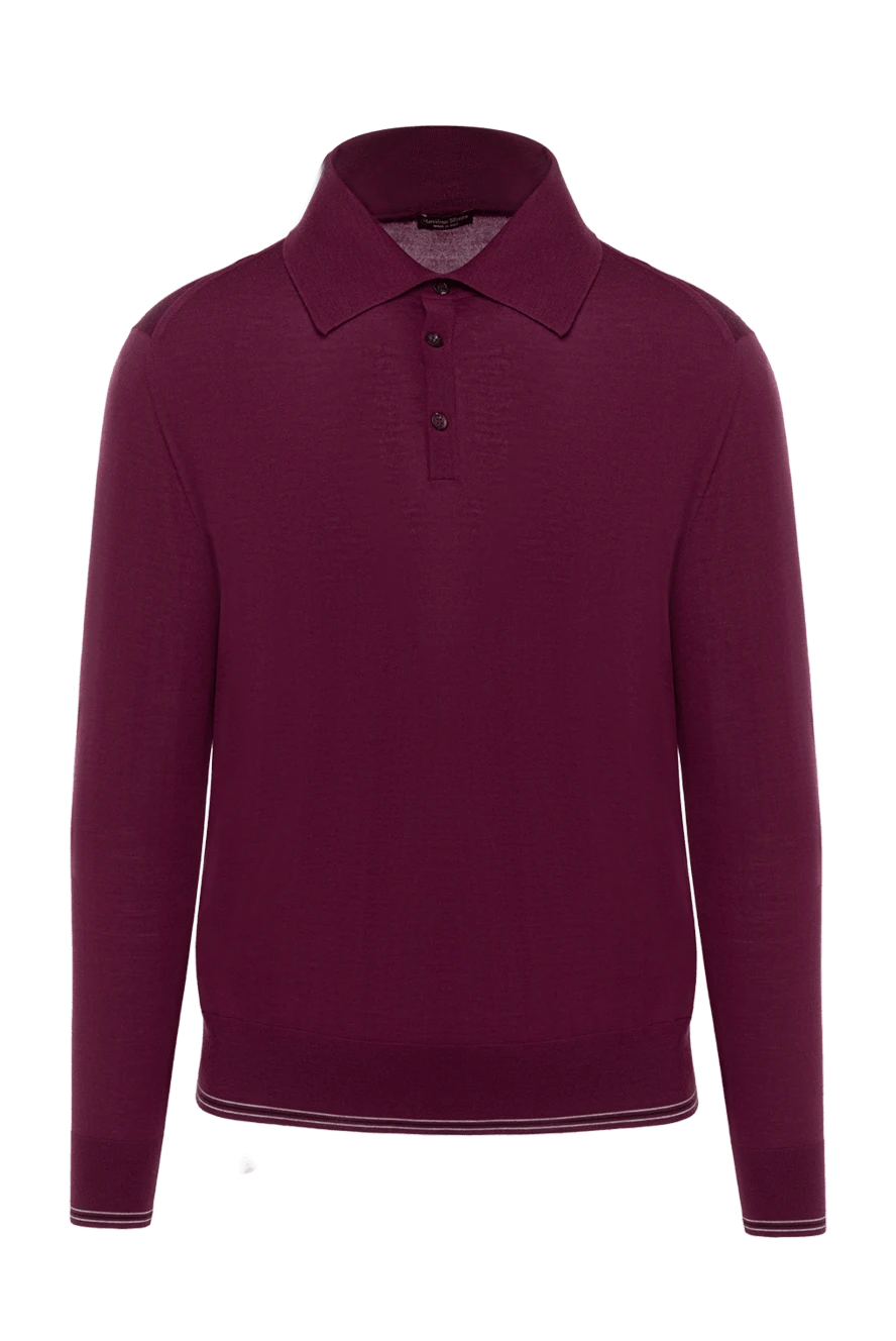 Massimo Sforza man wool long sleeve polo burgundy for men купить с ценами и фото 137044 - photo 1