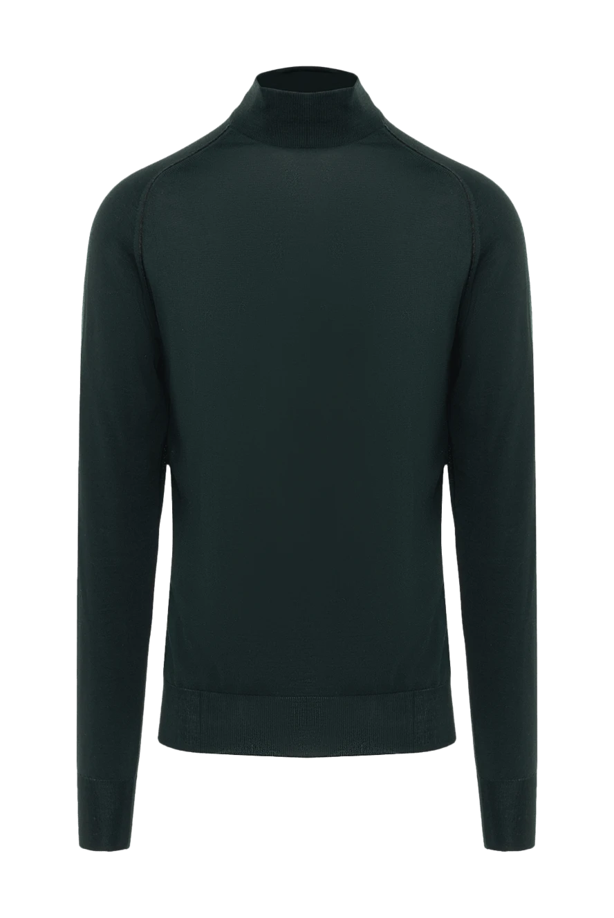 Massimo Sforza man men's jumper with a high stand-up collar made of silk black купить с ценами и фото 137056 - photo 1