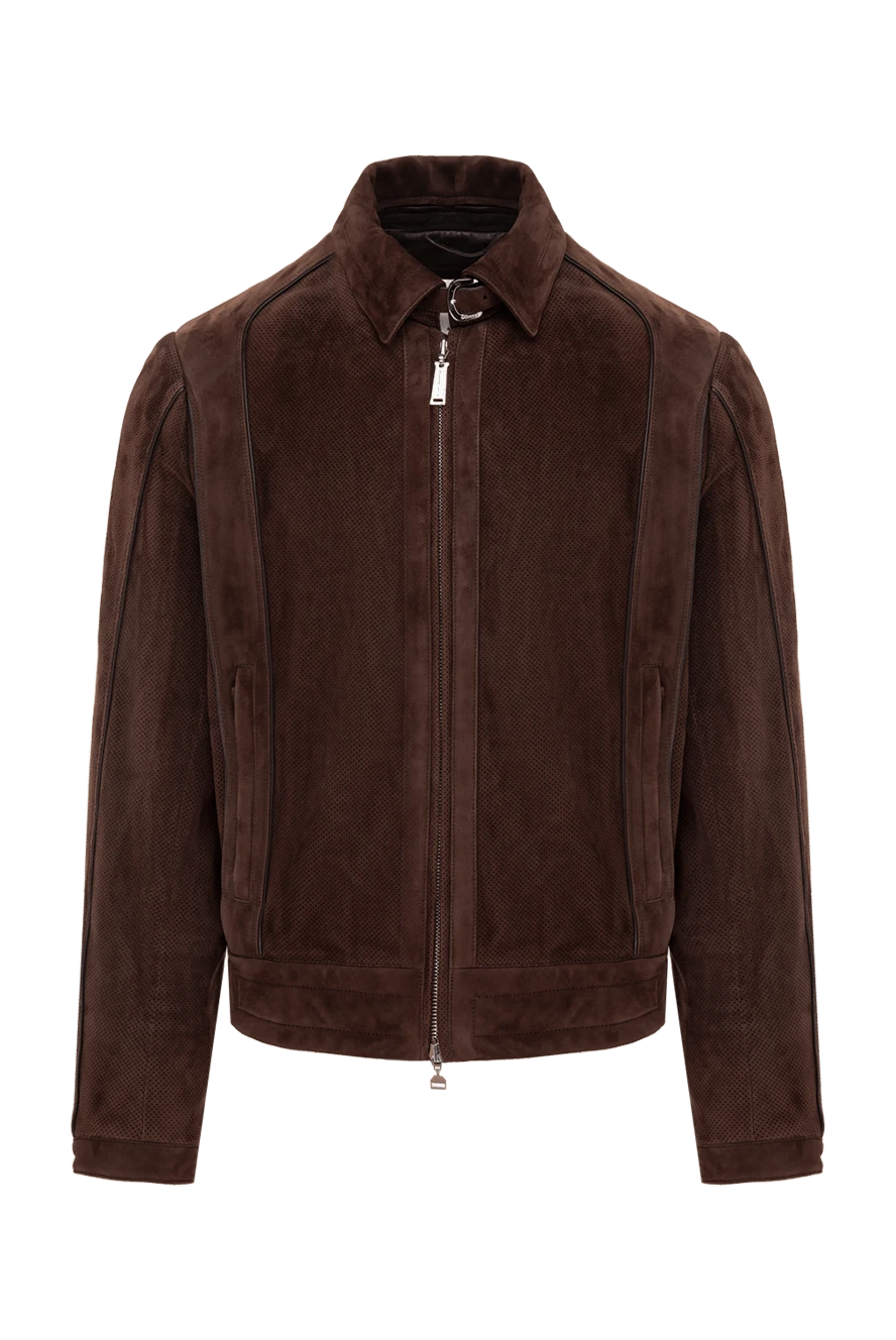 Massimo Sforza man brown suede jacket for men купить с ценами и фото 137089 - photo 1