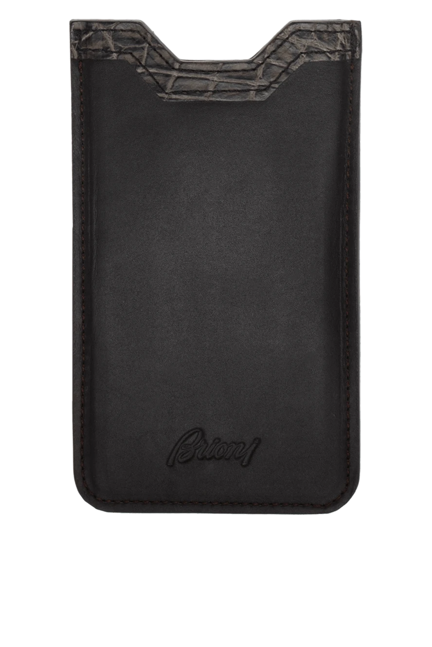 Brioni man leather phone case burgundy for men купить с ценами и фото 137150 - photo 1