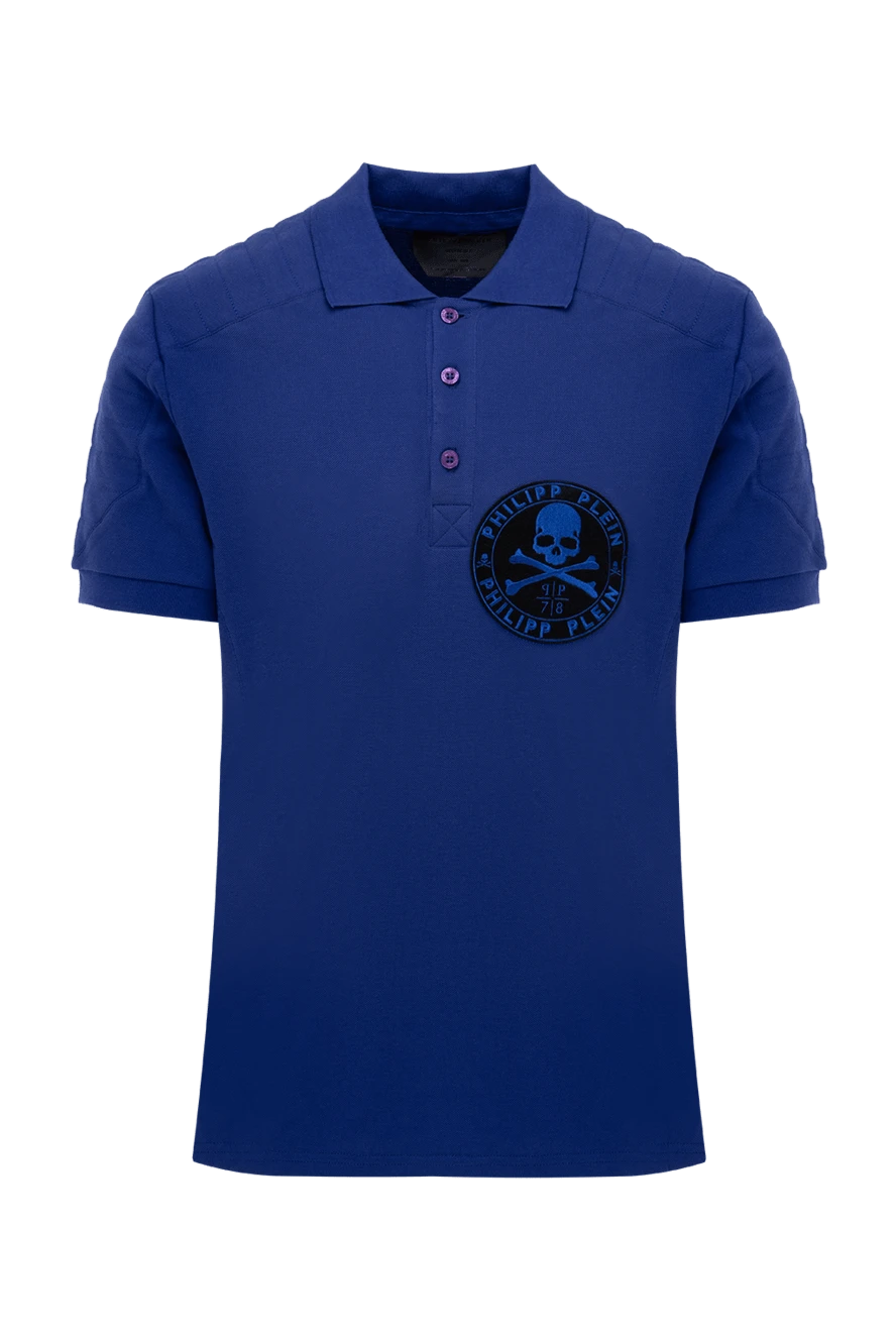 Philipp Plein man cotton polo blue for men купить с ценами и фото 137186 - photo 1