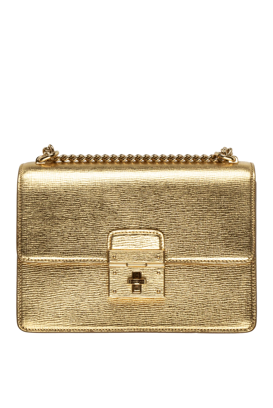 Dolce & Gabbana woman golden leather bag for women купить с ценами и фото 137253 - photo 1