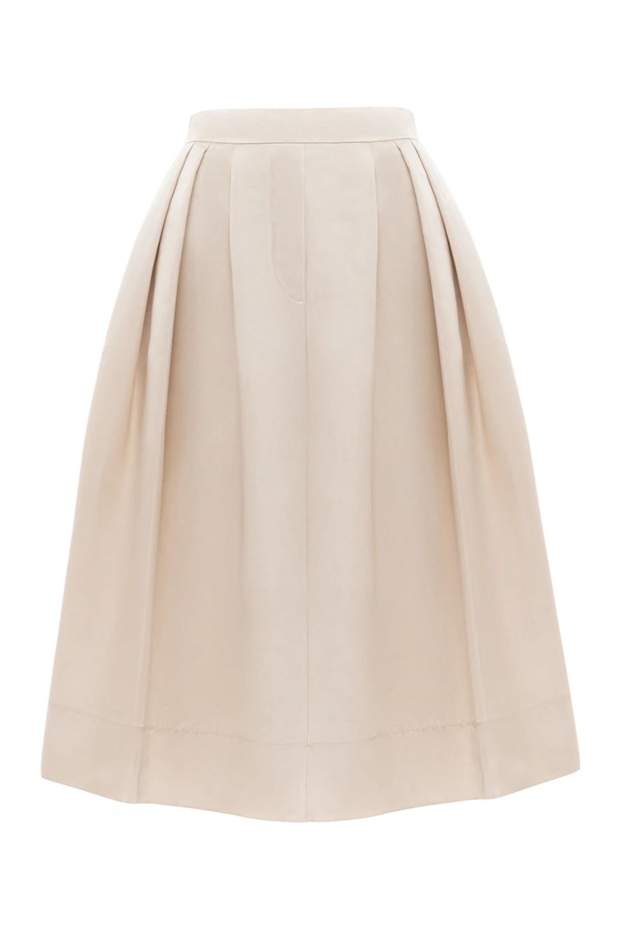 Brunello Cucinelli woman white silk skirt for women купить с ценами и фото 137270 - photo 1