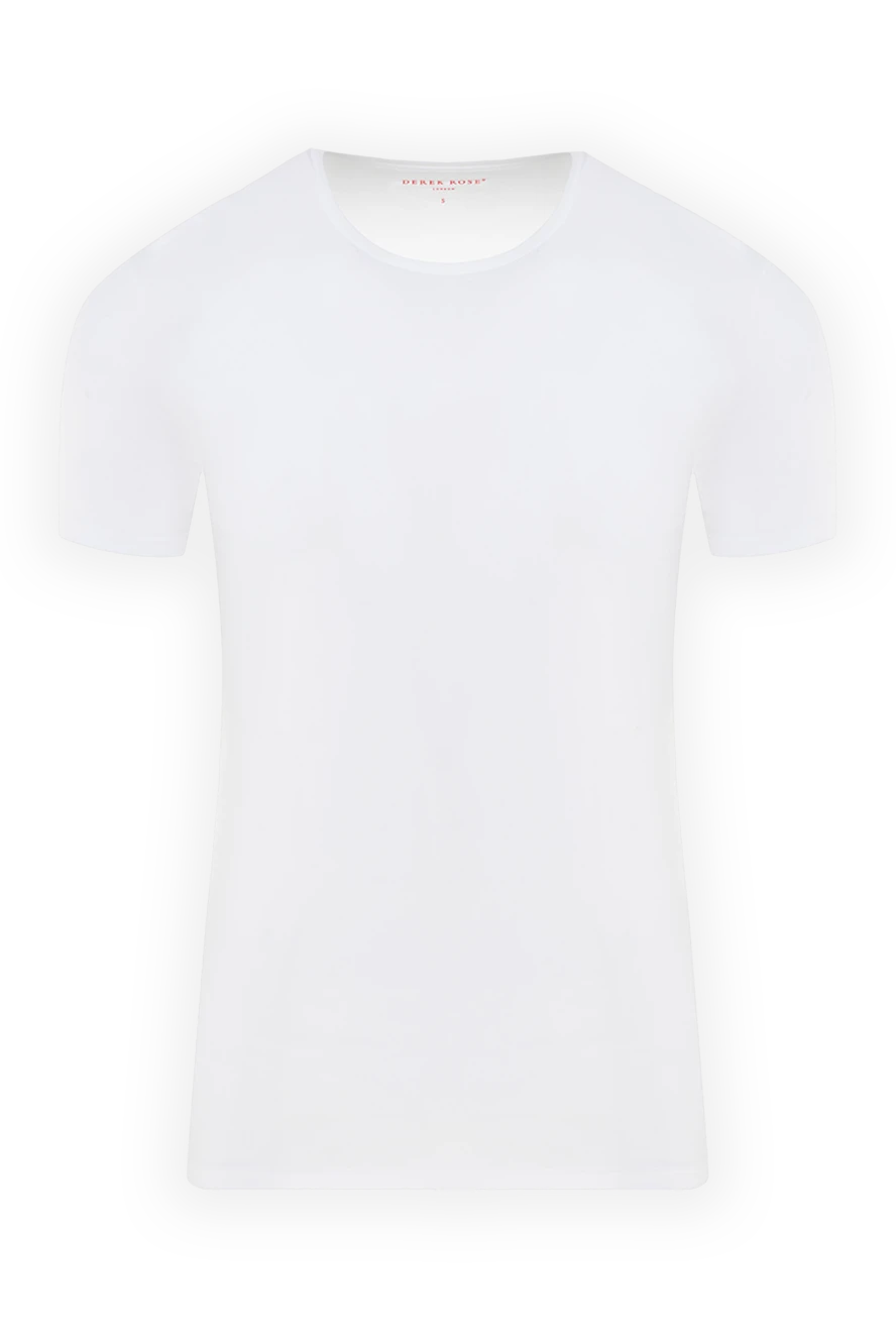 Derek Rose man white cotton and elastane t-shirt for men купить с ценами и фото 137349 - photo 1