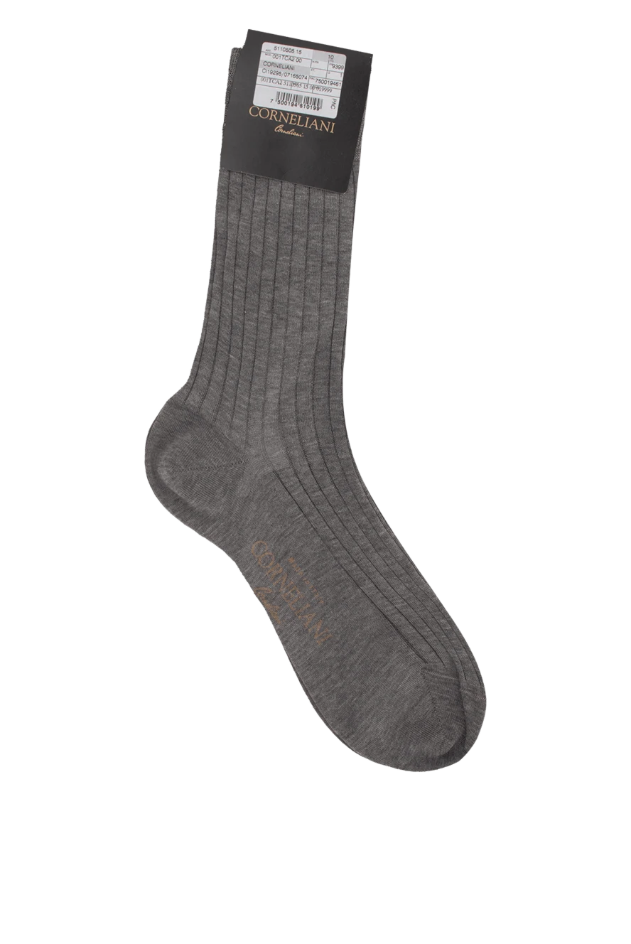 Corneliani man men's gray cotton socks купить с ценами и фото 137467 - photo 1