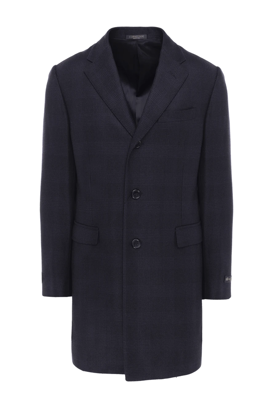 Corneliani man black wool coat for men купить с ценами и фото 137517 - photo 1