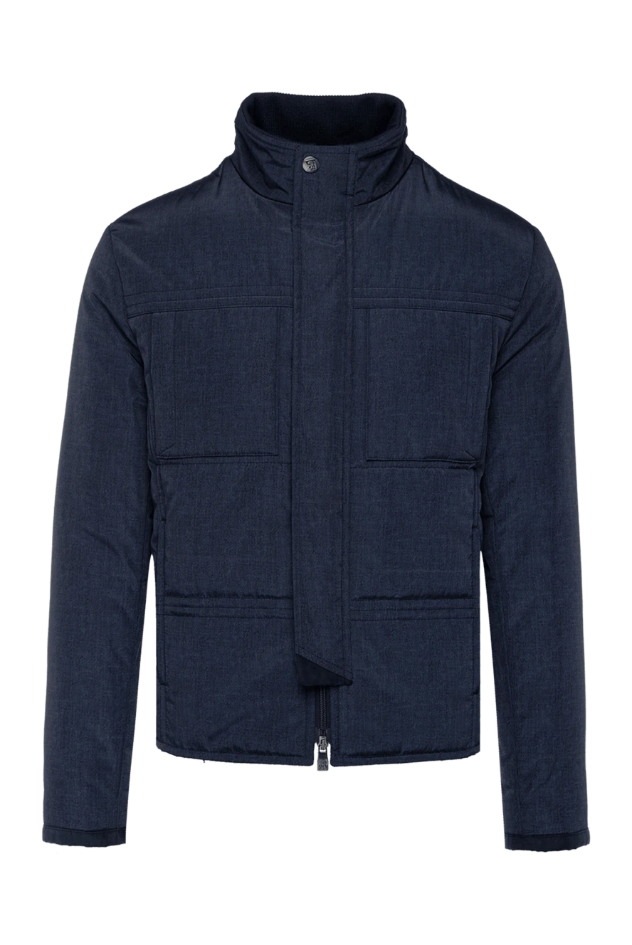 Corneliani man blue polyester jacket for men купить с ценами и фото 137539 - photo 1