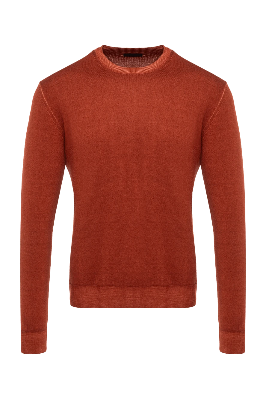 Corneliani man wool jumper orange for men купить с ценами и фото 137576 - photo 1