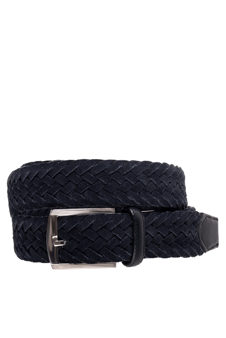 Kiton man leather belt blue for men купить с ценами и фото 137669 - photo 1