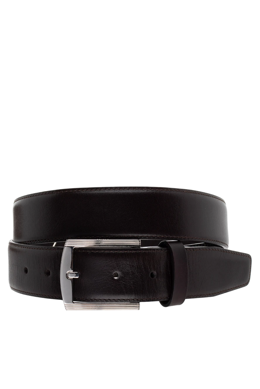 Kiton man black leather belt for men 137671 - photo 1