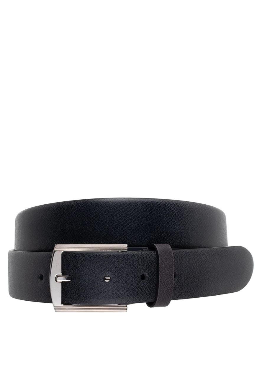 Kiton man black leather belt for men купить с ценами и фото 137684 - photo 1