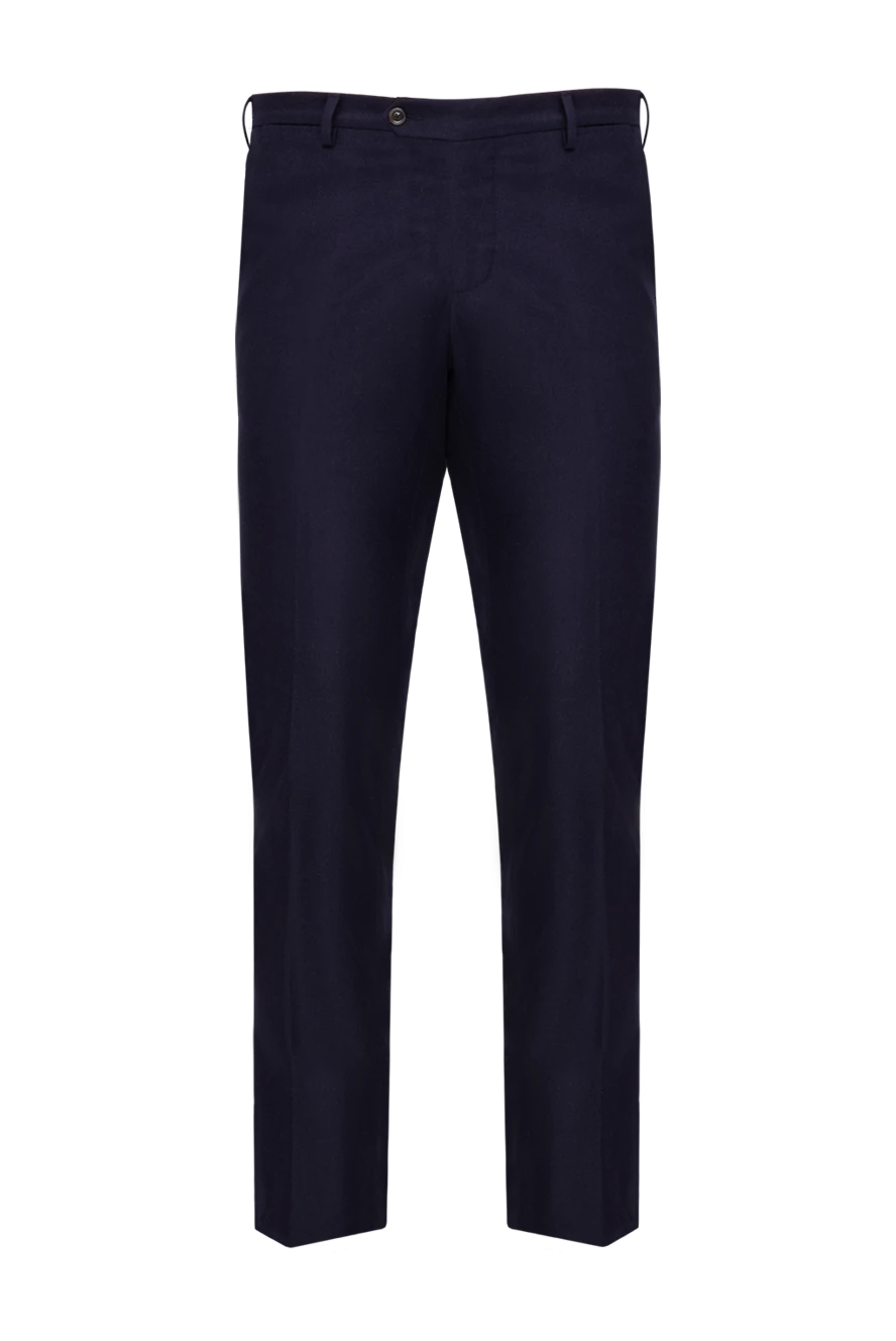 Marco Pescarolo man men's blue wool and cashmere trousers купить с ценами и фото 137733 - photo 1