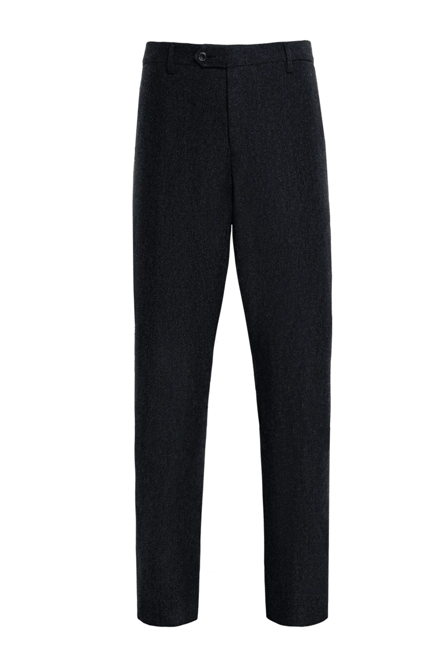 Cesare di Napoli man men's gray wool and cashmere trousers купить с ценами и фото 137744 - photo 1