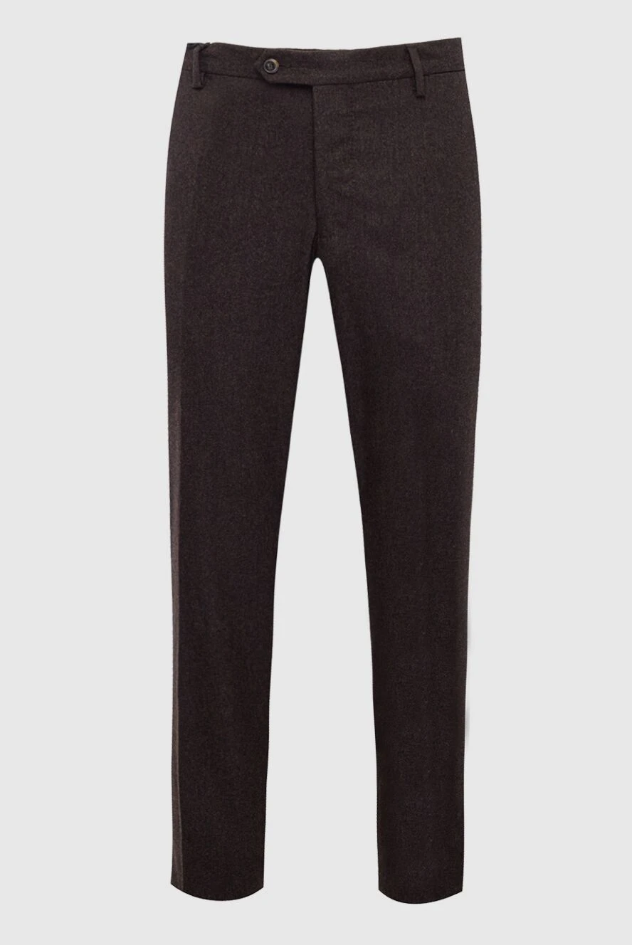 Cesare di Napoli man brown wool and cashmere trousers купить с ценами и фото 137747 - photo 1