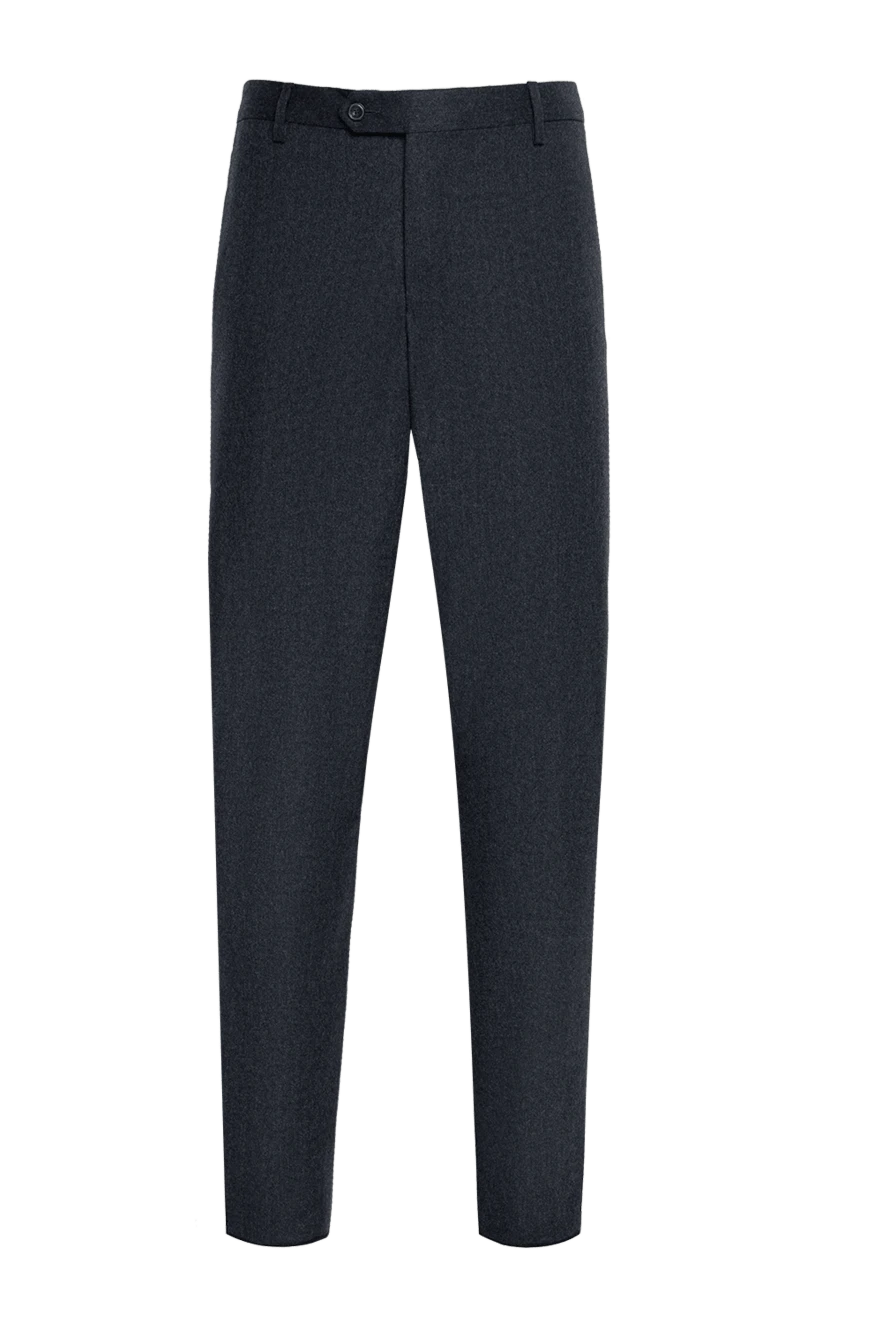 Cesare di Napoli man men's gray wool trousers купить с ценами и фото 137751 - photo 1