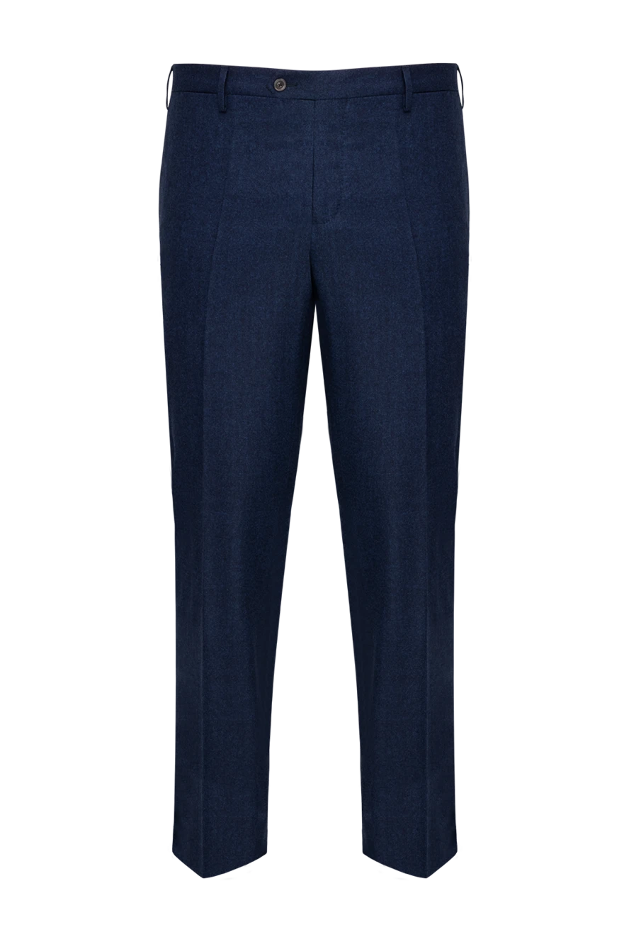 Marco Pescarolo man blue wool trousers for men купить с ценами и фото 137757 - photo 1