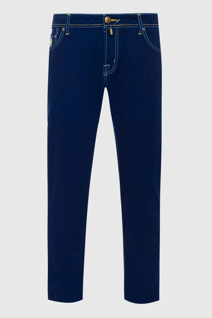 Jacob Cohen man blue cotton jeans for men купить с ценами и фото 137820 - photo 1